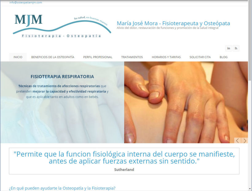 Diseño gráfico y diseño web para Osteopatía MJM 3