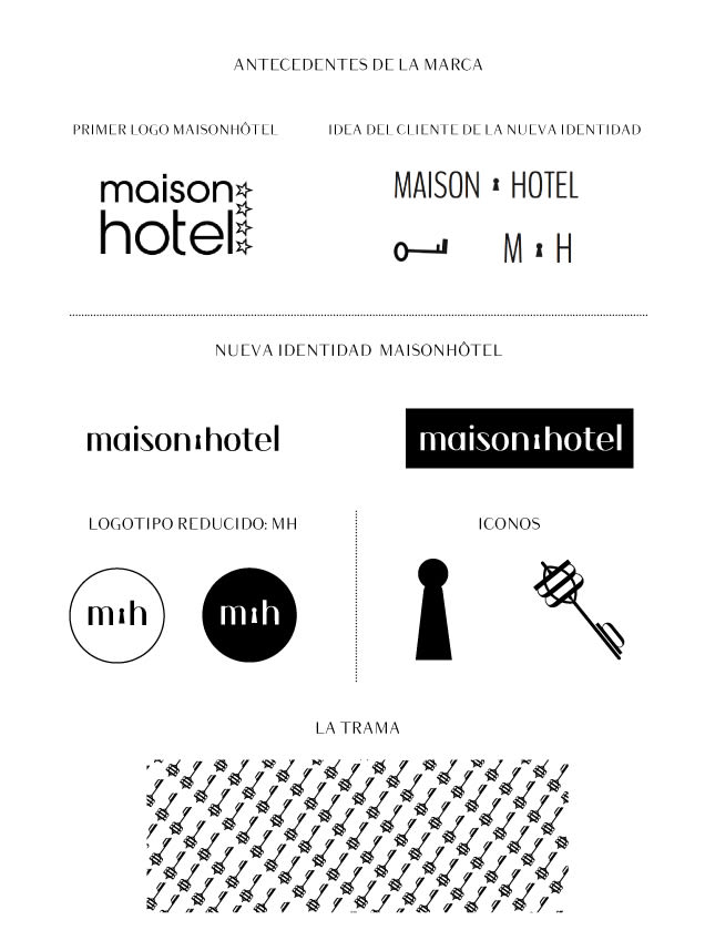 Branding de moda completo para maison hôtel (www.maisonh.com) 0