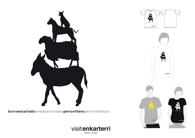 Design of  t-shirts and fabric bags for Enkartur (Tourist promotion of  Las Encartaciones, Bizkaia) 1