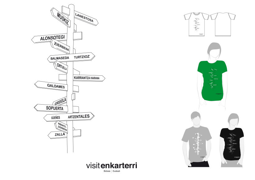 Design of  t-shirts and fabric bags for Enkartur (Tourist promotion of  Las Encartaciones, Bizkaia) 0