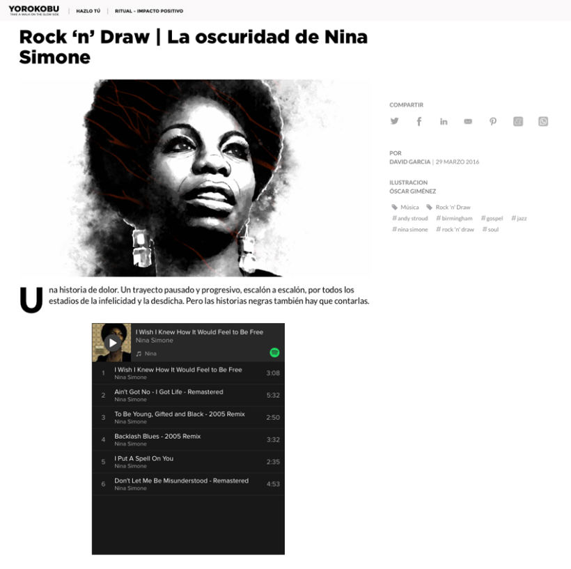Yorokobu // Rock´n´Draw / Nina Simone 1