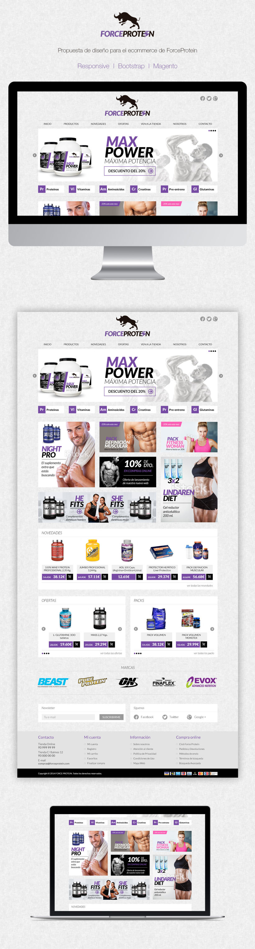 ForceProtein | Ecommerce website concept -1