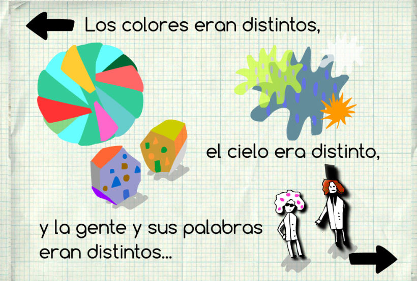 Sketches - idea for children´s app/storybook ´The girl who collected words´ 4
