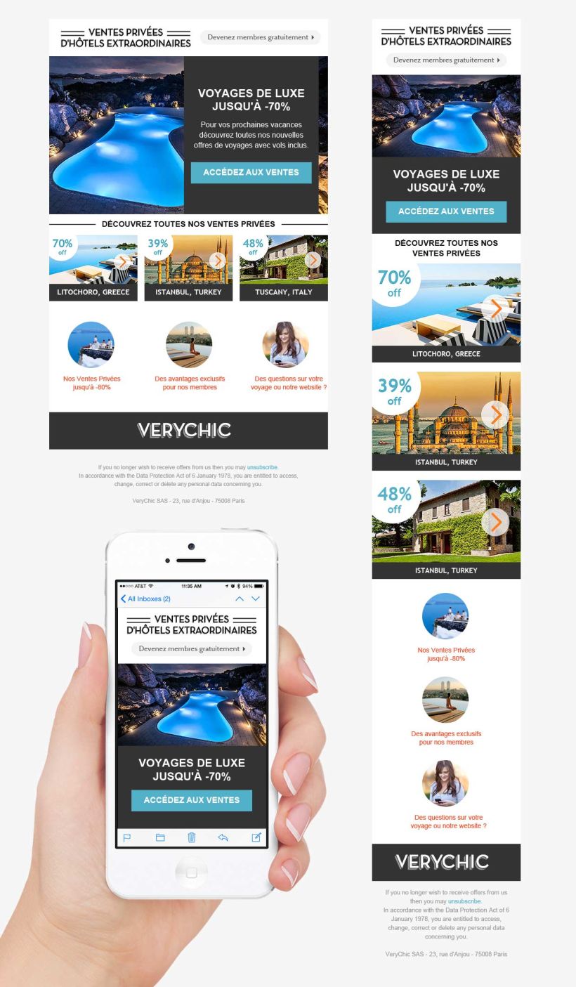 VeryChic email design 0