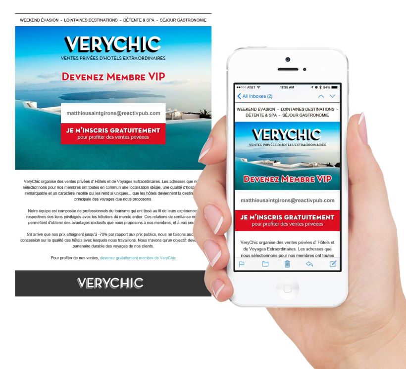 VeryChic email design 1