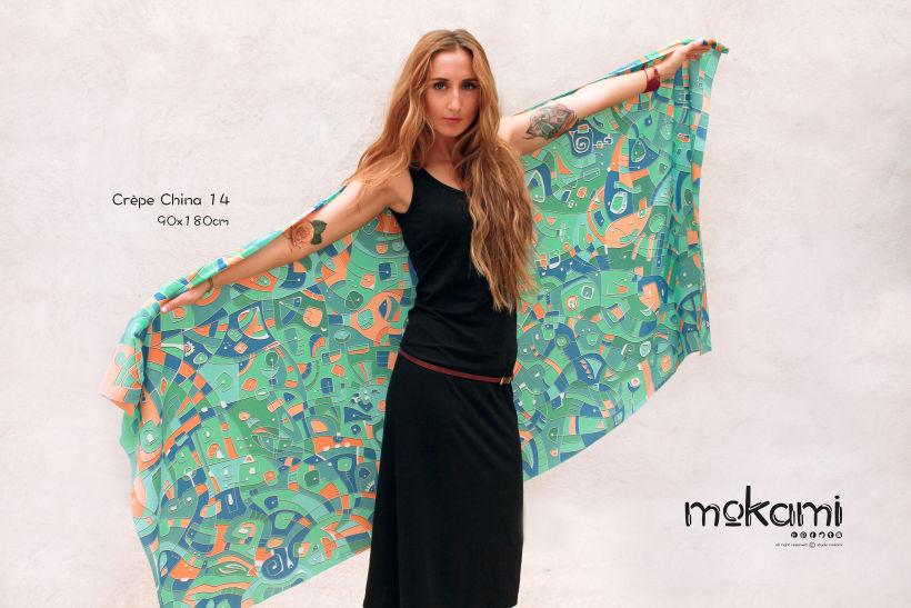 Silk scarves & shawl designs by mokami on Etsy 1
