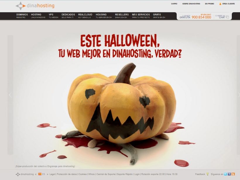 animación para la empresa Dinahosting, para su campaña de Halloween: https://www.youtube.com/watch?v=uvI9j9SBu3s -1