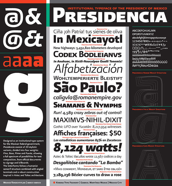 Presidencia Sans | Familia tipográfica institucional para el gobierno federal de México -1