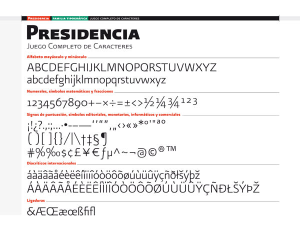 Presidencia Sans | Familia tipográfica institucional para el gobierno federal de México 2