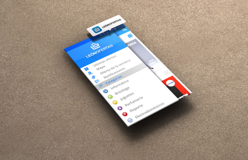 Diseño interface & Branding para App León Ofertas 1