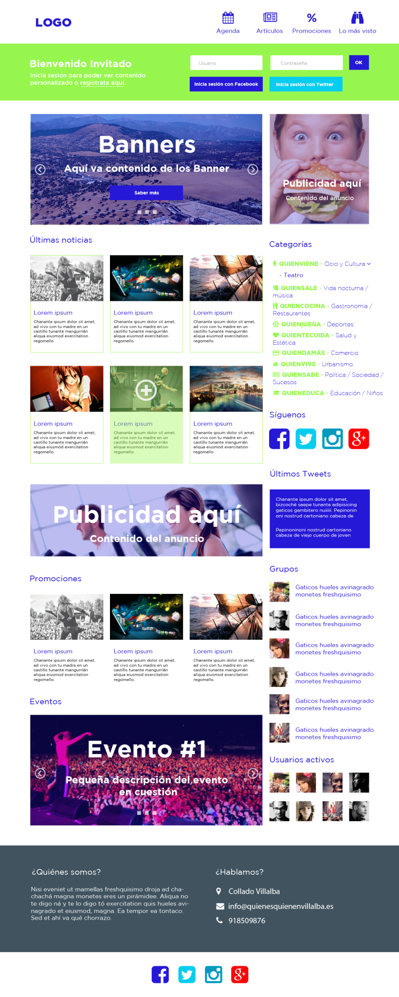 Web design for a local website (Who is who) -1