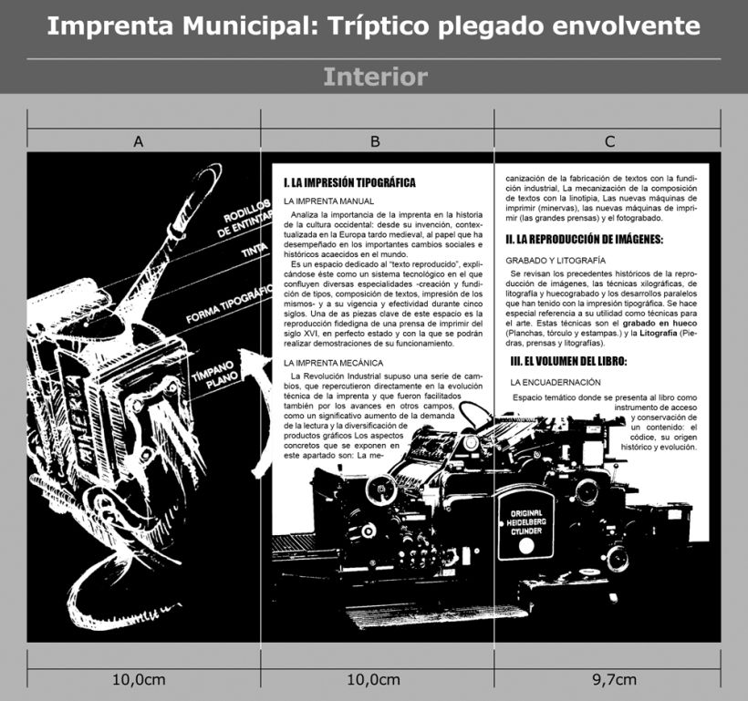Imprenta Municipal: Tríptico plegado envolvente. 0