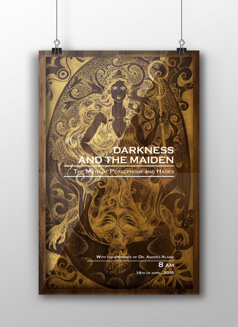 Afiche promocional "Darkness and the Maiden" -1
