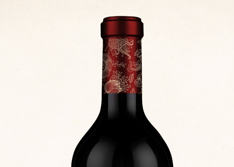Wine Label Design: Viña Turquesa Crianza (Bodegas Pedro Moreno 1940) 6