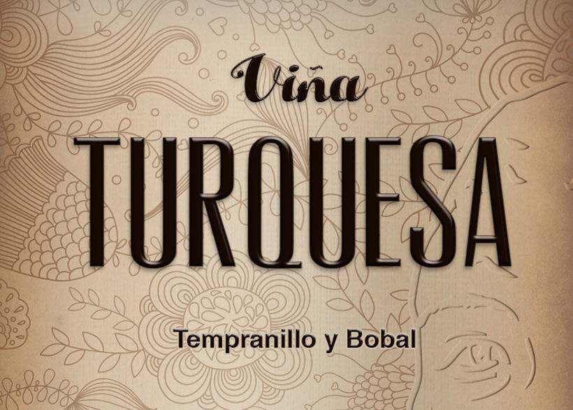 Wine Label Design: Viña Turquesa Crianza (Bodegas Pedro Moreno 1940) 8