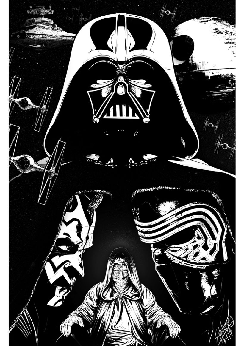 Ilustración Star Wars Lado Oscuro -1