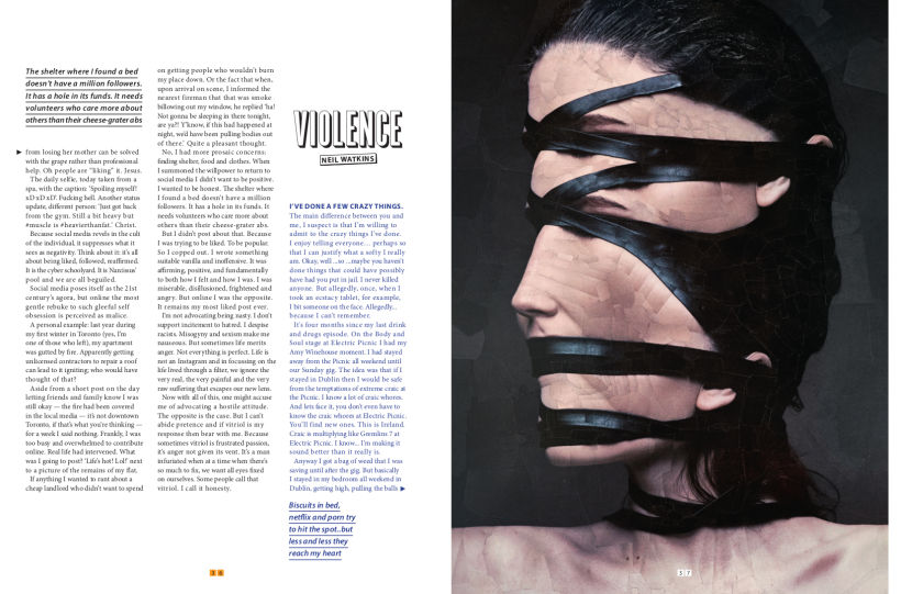 Virtue to Violence for Cult Magazine 5