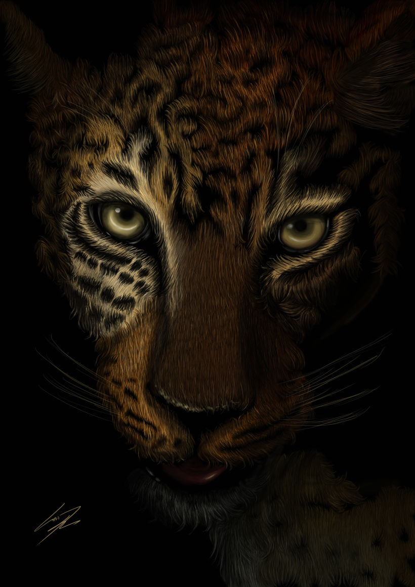 Leopardo Dibujo Digital - Leopard Digital Paint -1