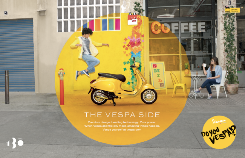Origami work by Cartoncita to Advertising  for a vespa Press 0