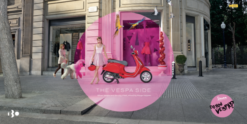 Origami work by Cartoncita to Advertising  for a vespa Press 1
