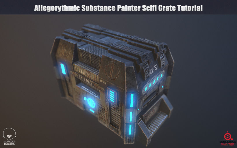 3D PBR Scifi Crate Texture & Material -1
