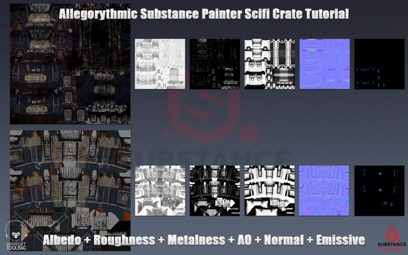 3D PBR Scifi Crate Texture & Material 0