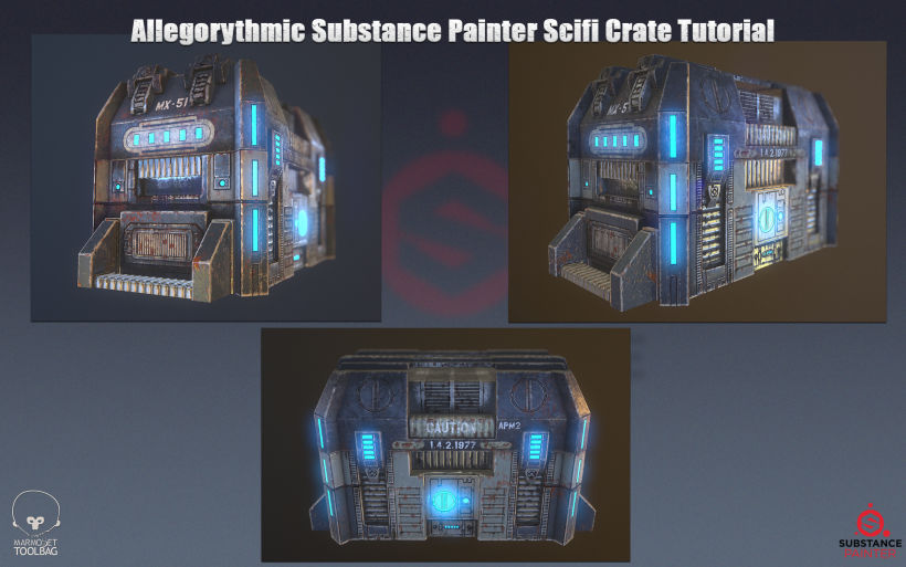 3D PBR Scifi Crate Texture & Material 1