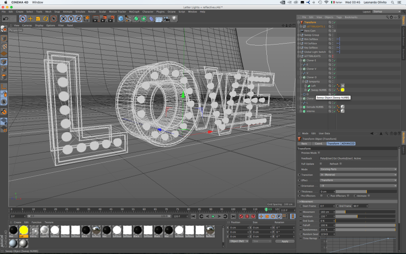 Mi Proyecto del curso: Lettering 3D: modelado y texturizado con Cinema 4D 1