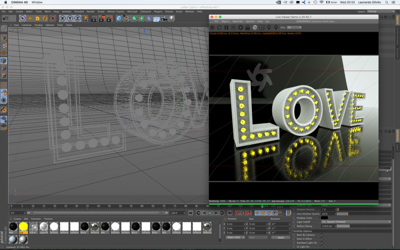 Mi Proyecto del curso: Lettering 3D: modelado y texturizado con Cinema 4D 2