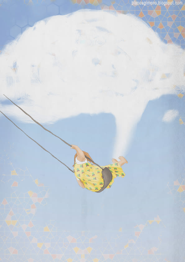 Rozando el cielo, ilustración para blog creativo. -1