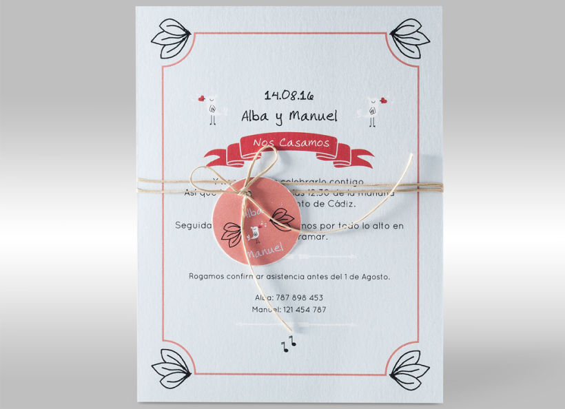 Diseño de invitaciones de boda. 6