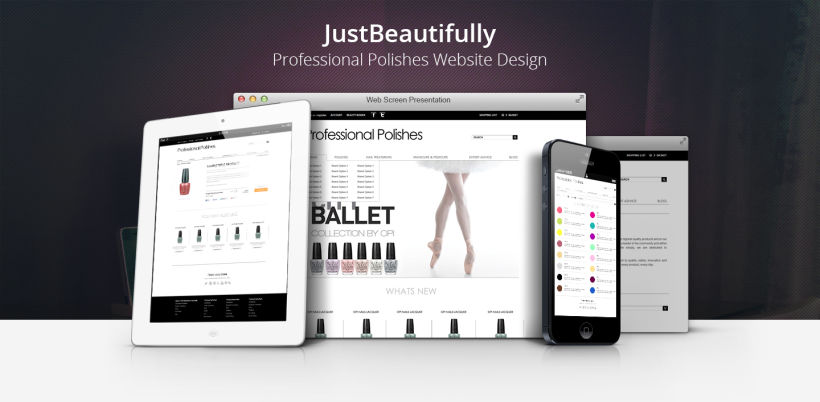 Just Beautifully - Professional Polishes Web Design -1