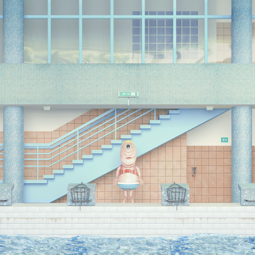 "Beautiful Swimming Pool" Maria Svarbova 3D version 2
