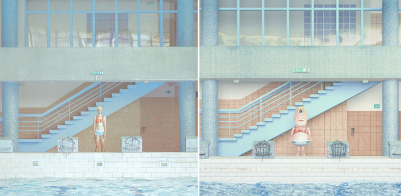 "Beautiful Swimming Pool" Maria Svarbova 3D version 1