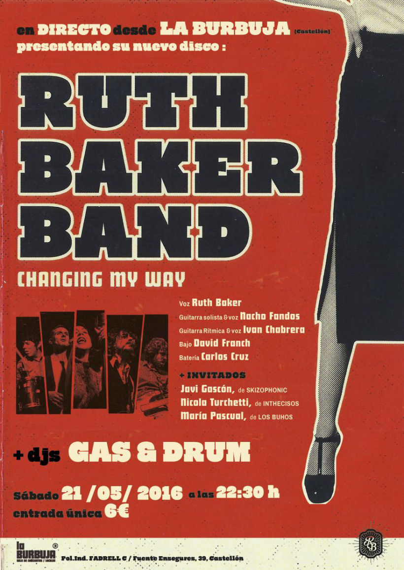 Logotipo, cartelería y disco Ruth Baker 0