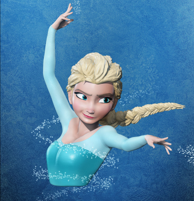 Elsa Frozen Zbrush 1