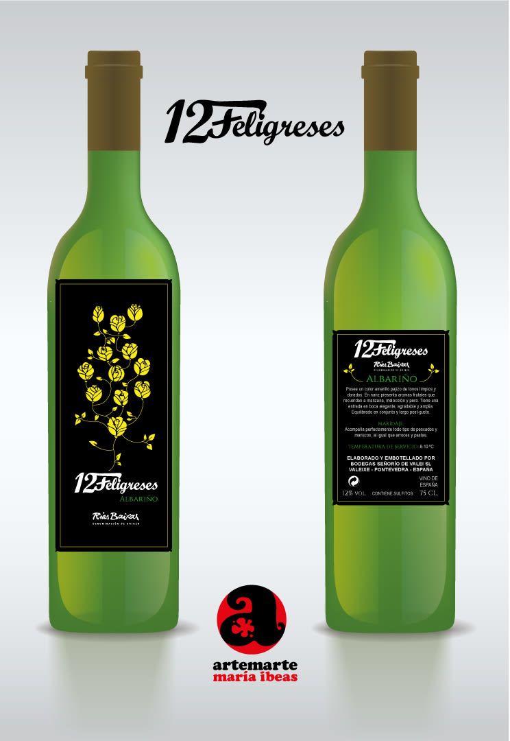 Diseño de varias etiquetas de Vino para Grupo Gallego Valei 1