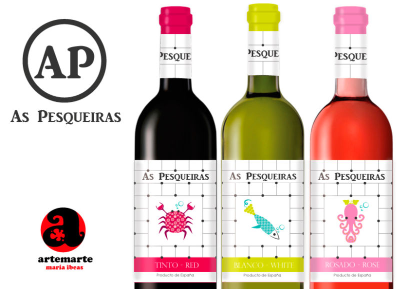 Diseño de varias etiquetas de Vino para Grupo Gallego Valei 2