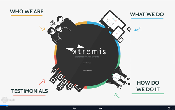 Diseño de presentación corporativa para Xtremis 4