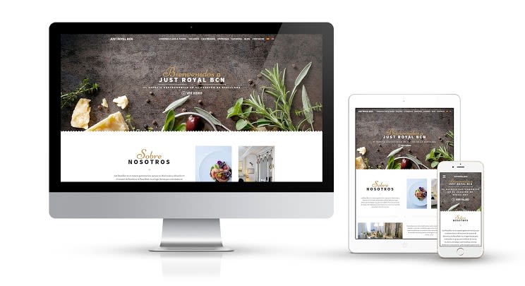 Diseño web, fotografía y branding para el espacio gastronómico Just Royal Barcelona -1