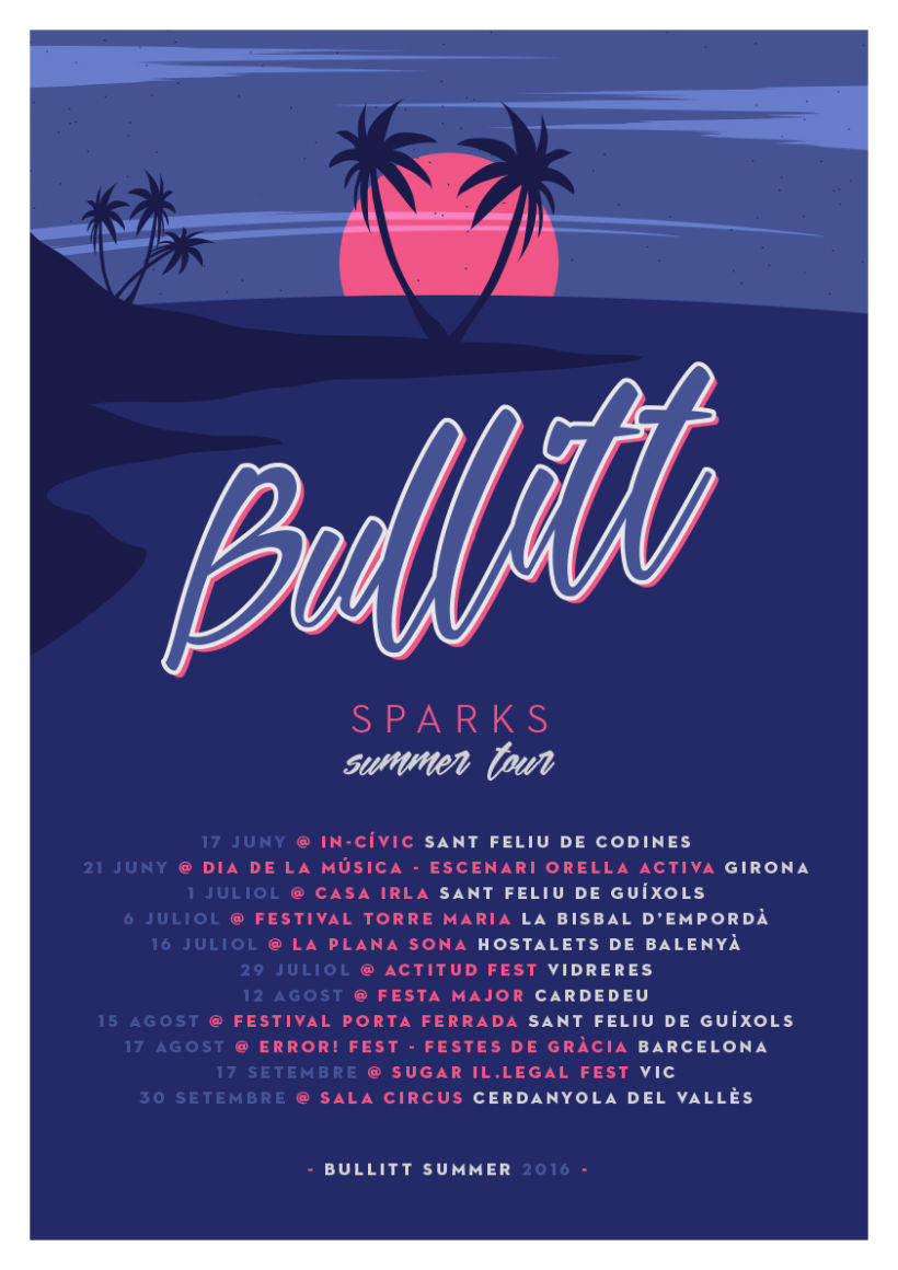 Cartel BULLITT SUMMER TOUR 2016 -1