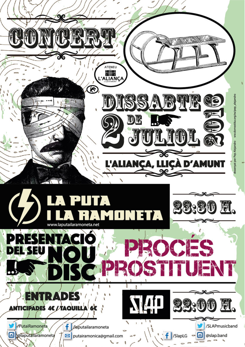 Cartel Presentación del nuevo disco de "LA PUTA I LA RAMONETA" -1