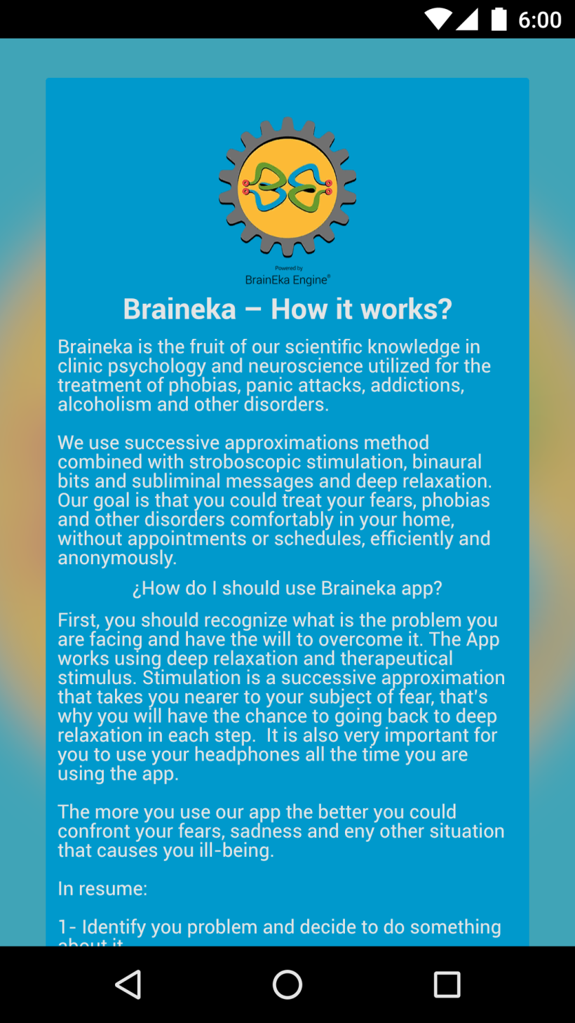 Diseño UI de Braineka App 1