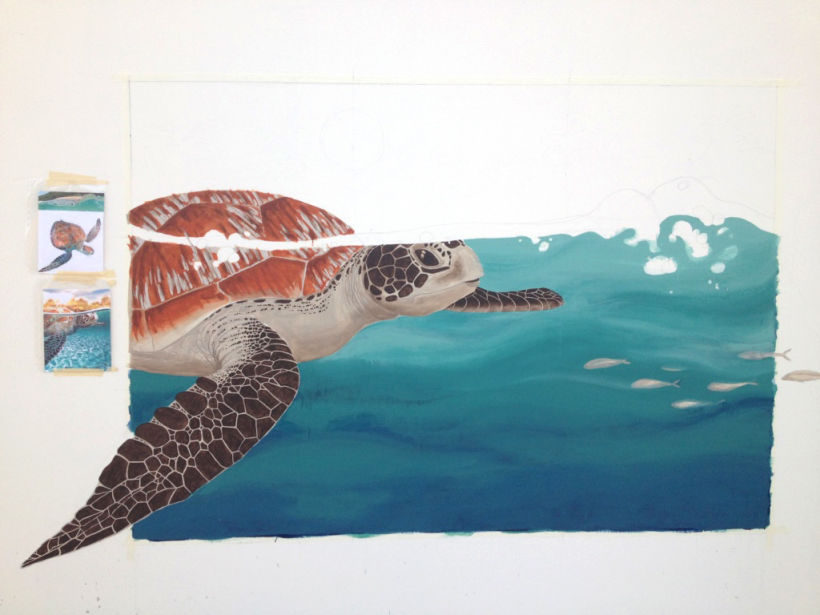Tortuga marina / Pintura Mural 2