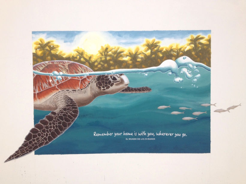 Tortuga marina / Pintura Mural 10