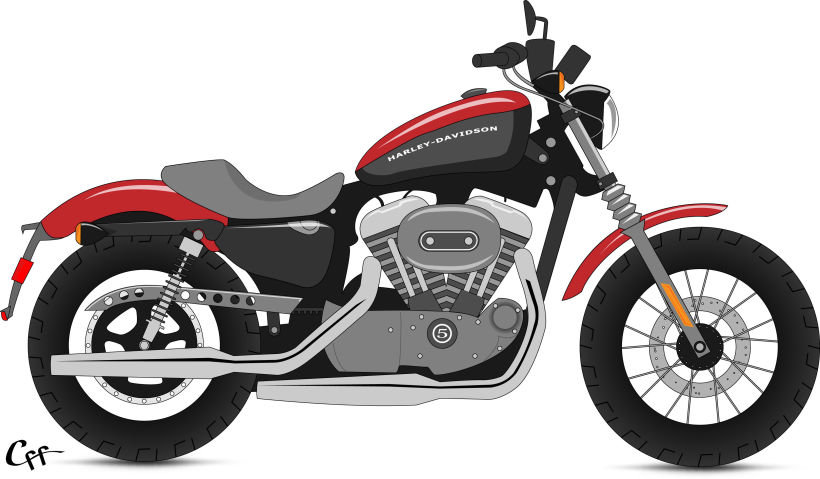 Harley Davidson Ilustración Vectorial -1