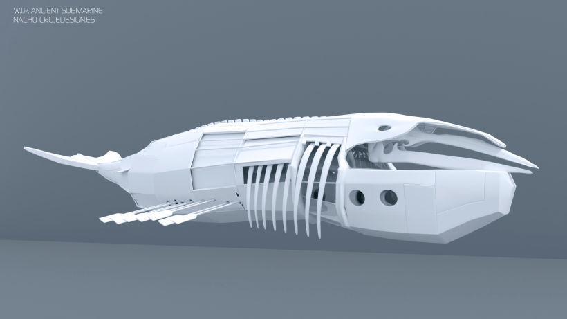 Submarine Whale - Blender 3D- 3