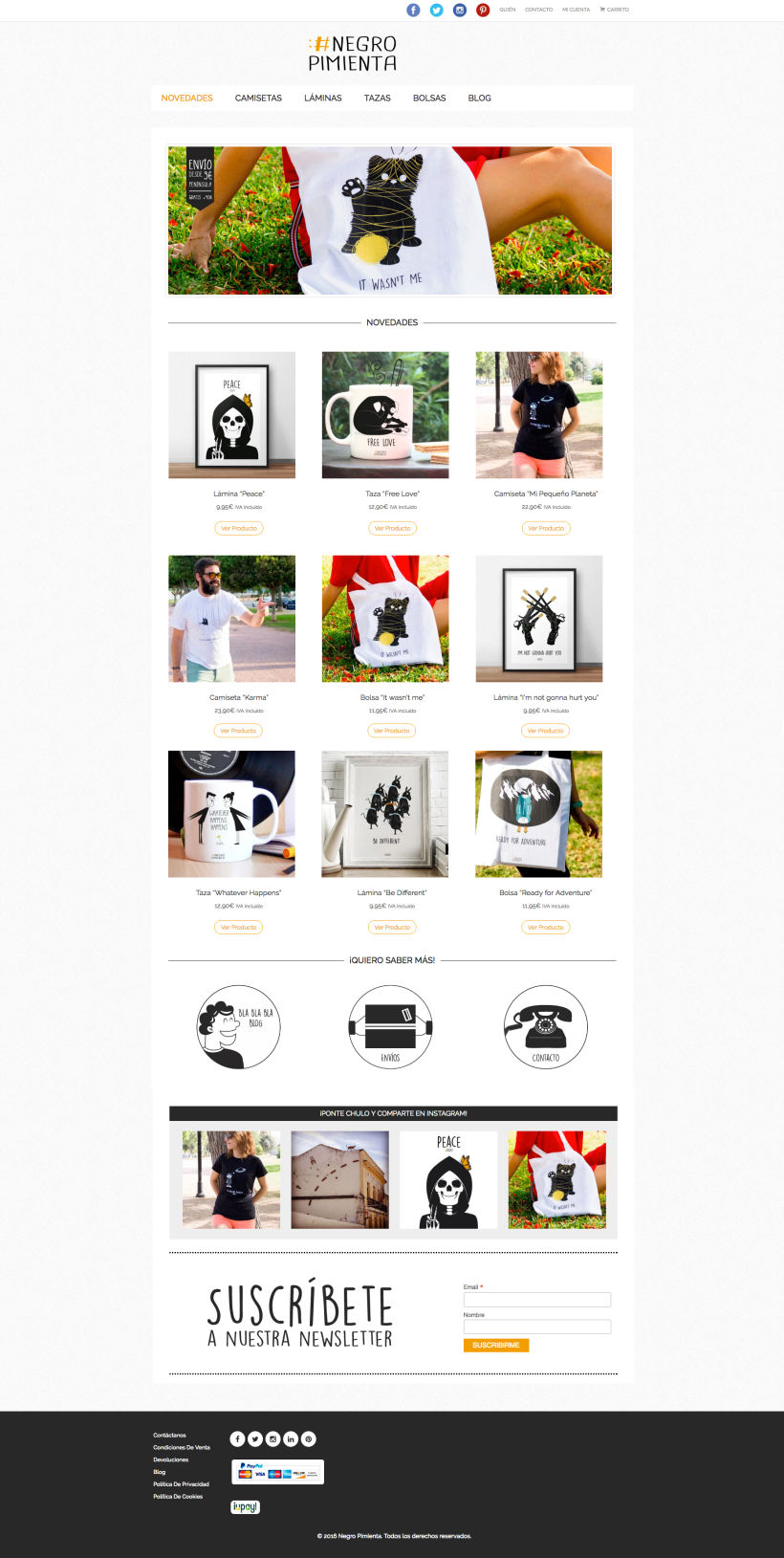 Negro Pimienta: Tienda online de regalos con diseño 0