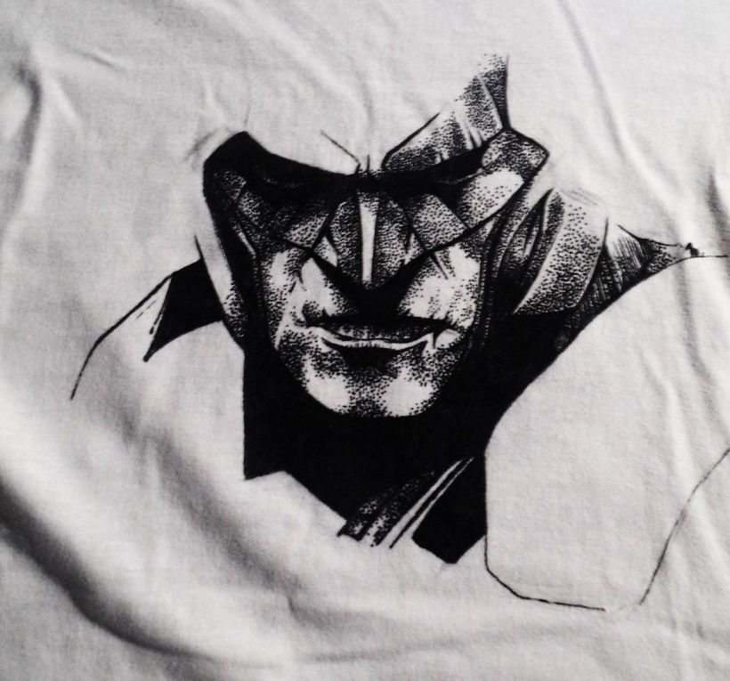 Ilustración Batman y Joker en camiseta 0