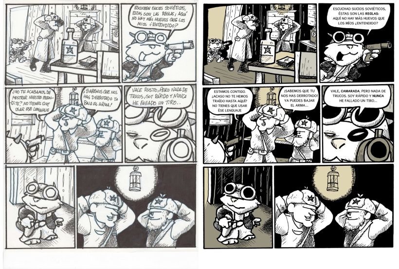 Maquetador y rotulista del cómic AÑOSS DE GATO 2